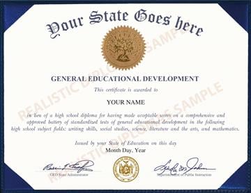 Buy Replacement or Novelty Fake GED Diplomas
