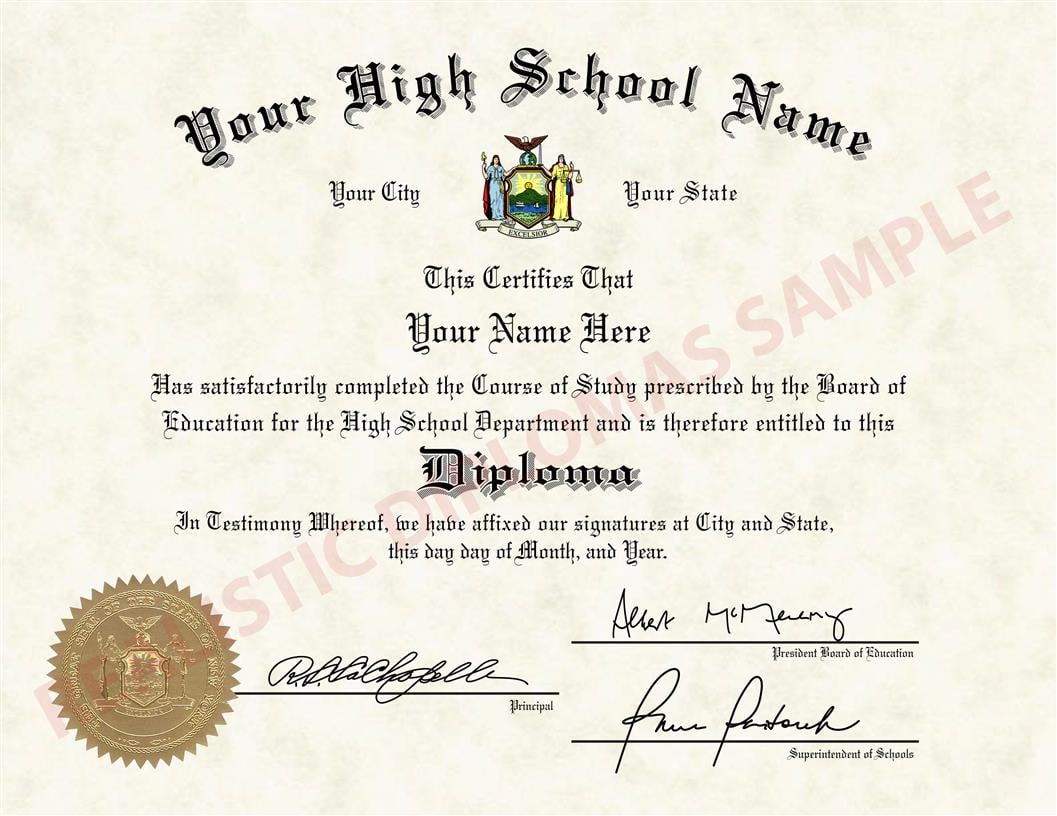 Fake High School Diploma Design 3 Design 3