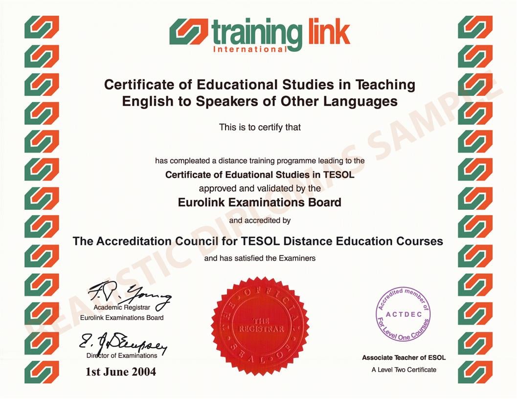 Fake Certificate TESOL Training Link FAKE-CERTIFICATE-TESOL-HOME