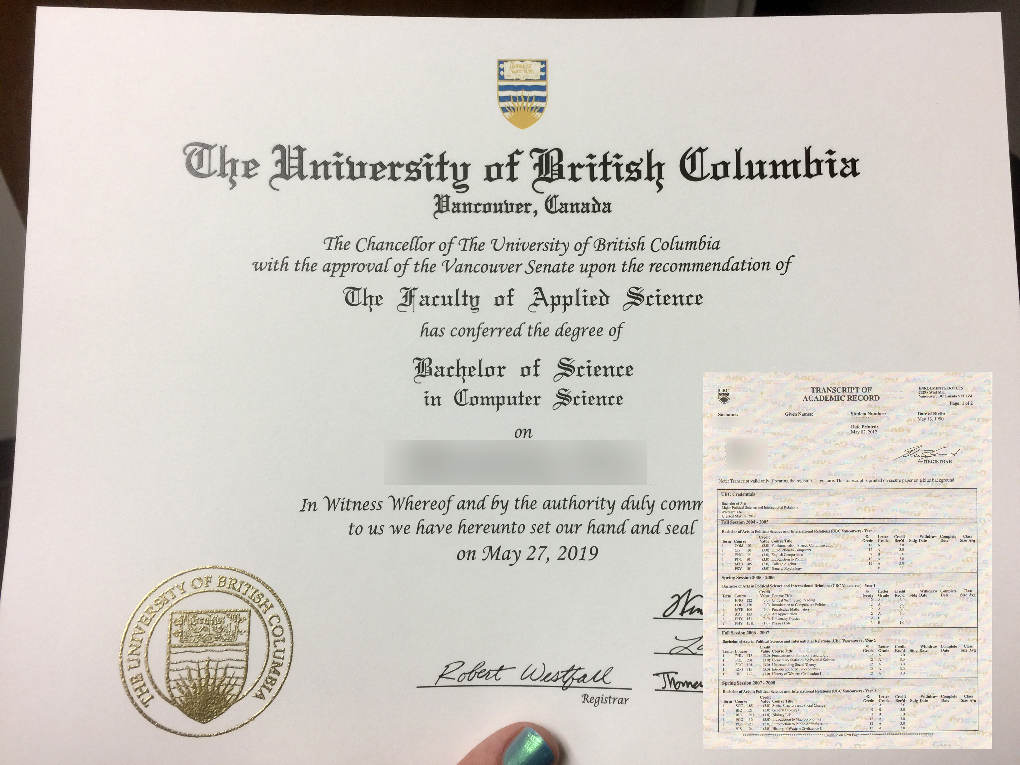 Match Replica Diploma ( Degree ) & Stock Transcripts Canada