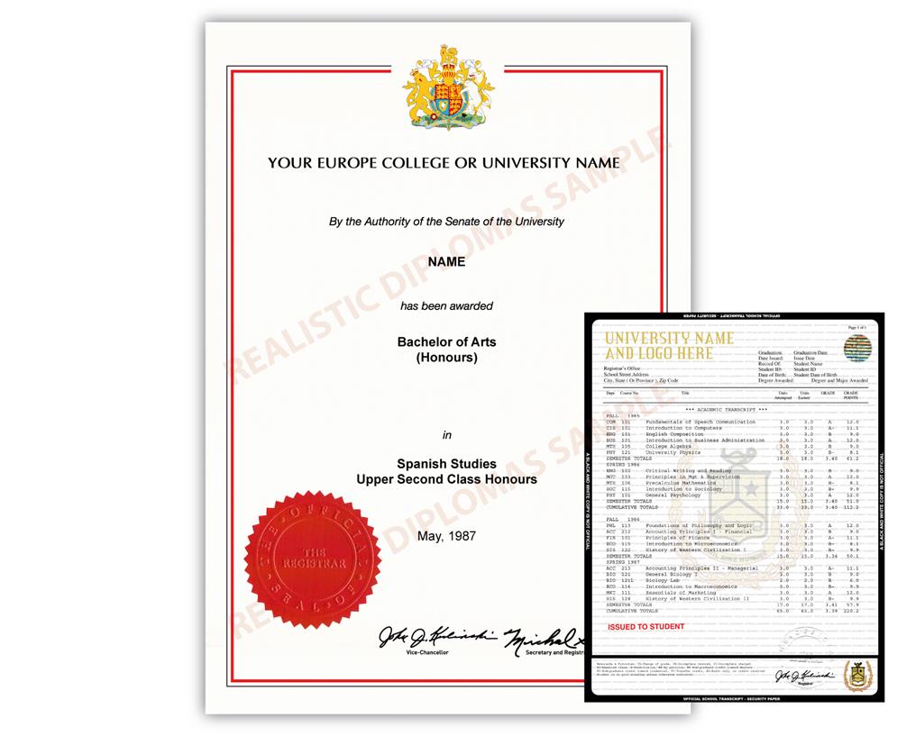 Fake College & University Diploma and Transcript: Europe Design 1 FAKE-COLLEGE-UNIVERSITY-DIPLOMA-TRANSCRIPT-EUR1
