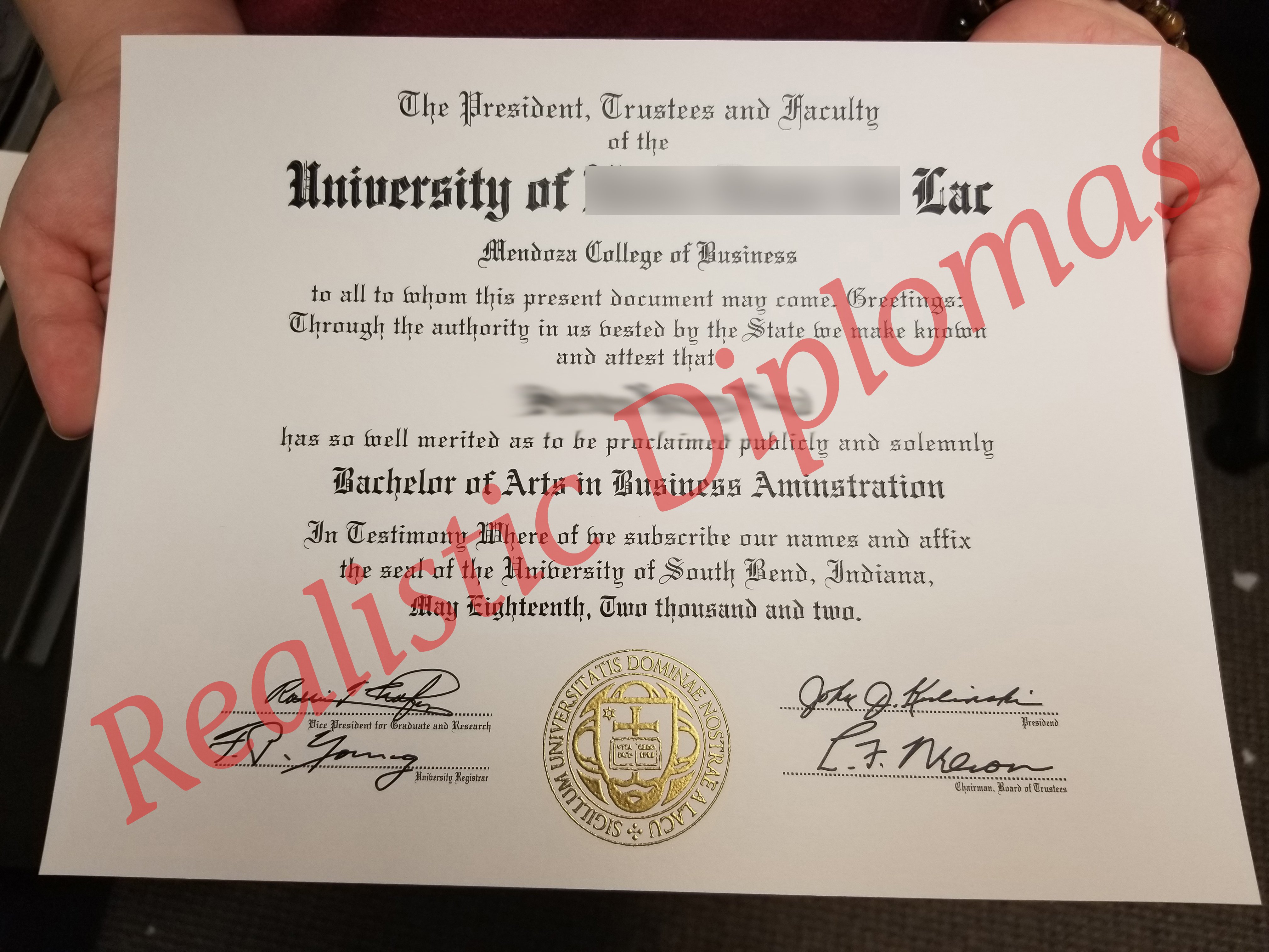  Replacement Replica Degree Diploma