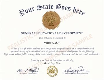 Fake GED and High School Equivalency Diplomas