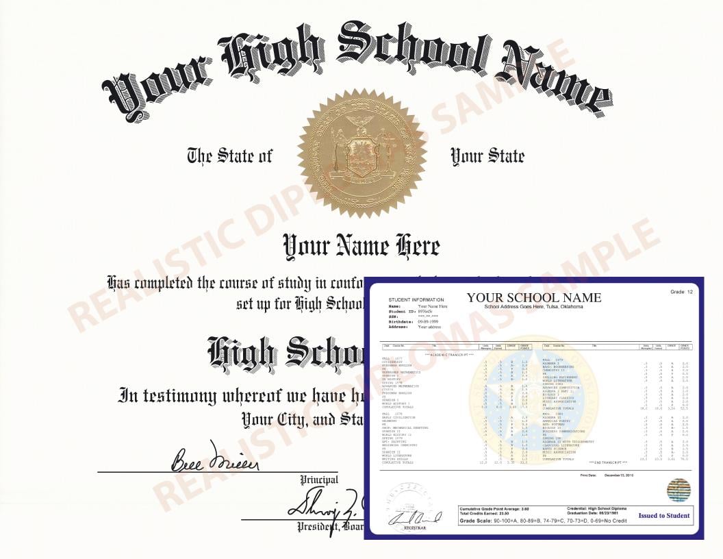 Fake High School Diploma 12