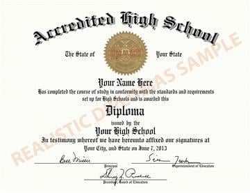 Fake High School Diploma