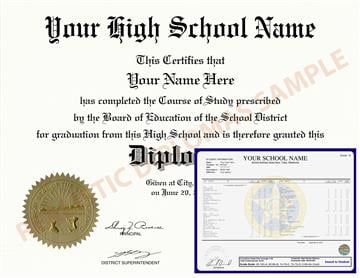 Fake High School Diploma and Transcripts Design 2 HSDT Design 2