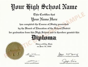 Fake High School Diploma Design 2 Design 2