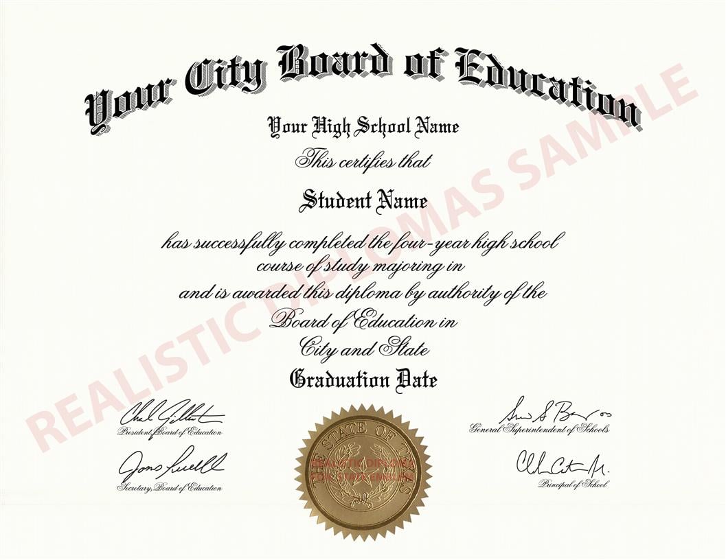 Fake High School Diploma Design 5 Design 5