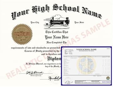 Fake High School Diploma and Transcripts Design 6 HSDT Design 6