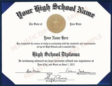 High School Diploma Style 3 Fake High School Diploma style 3 and fake  transcripts [DipHigh3] : Fake Diplomas