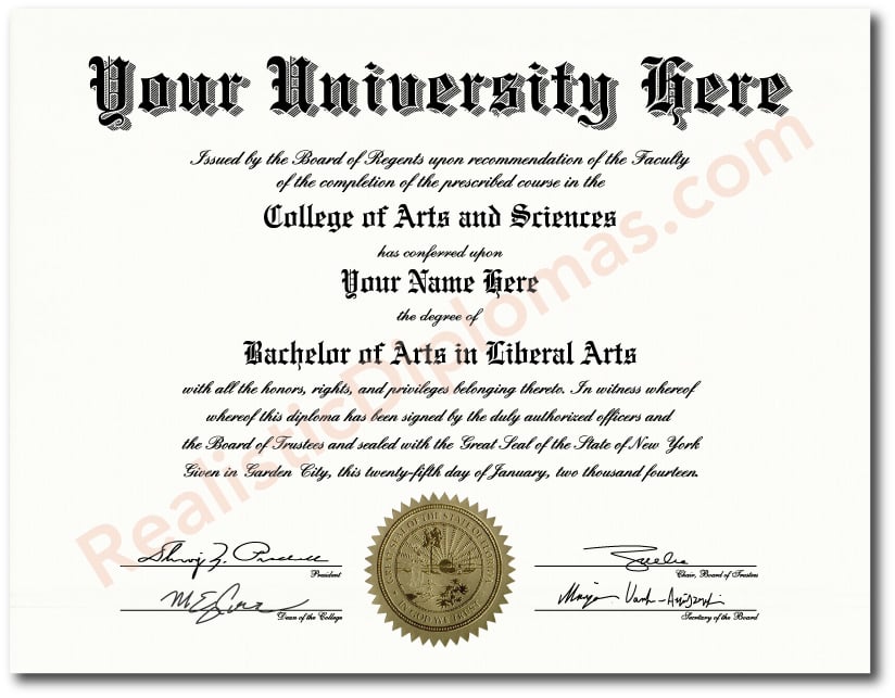 Fake College & University Diplomas