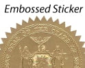 State Seal, Gold Embossed